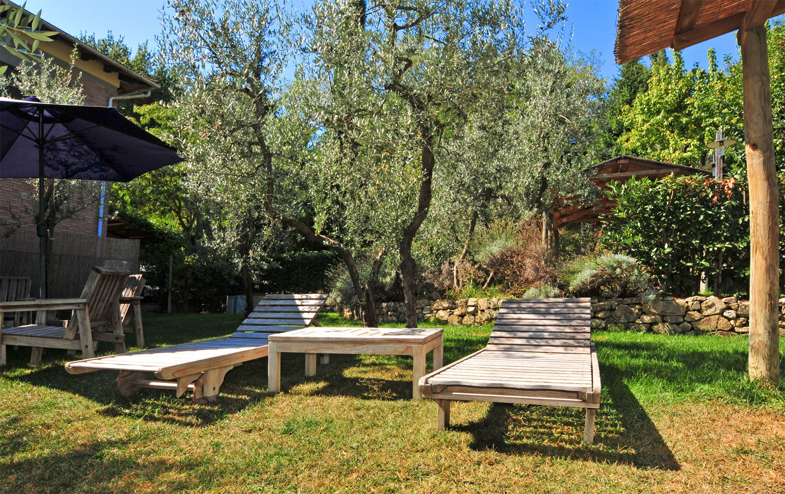 Sunbeds at Agriturismo Cesani