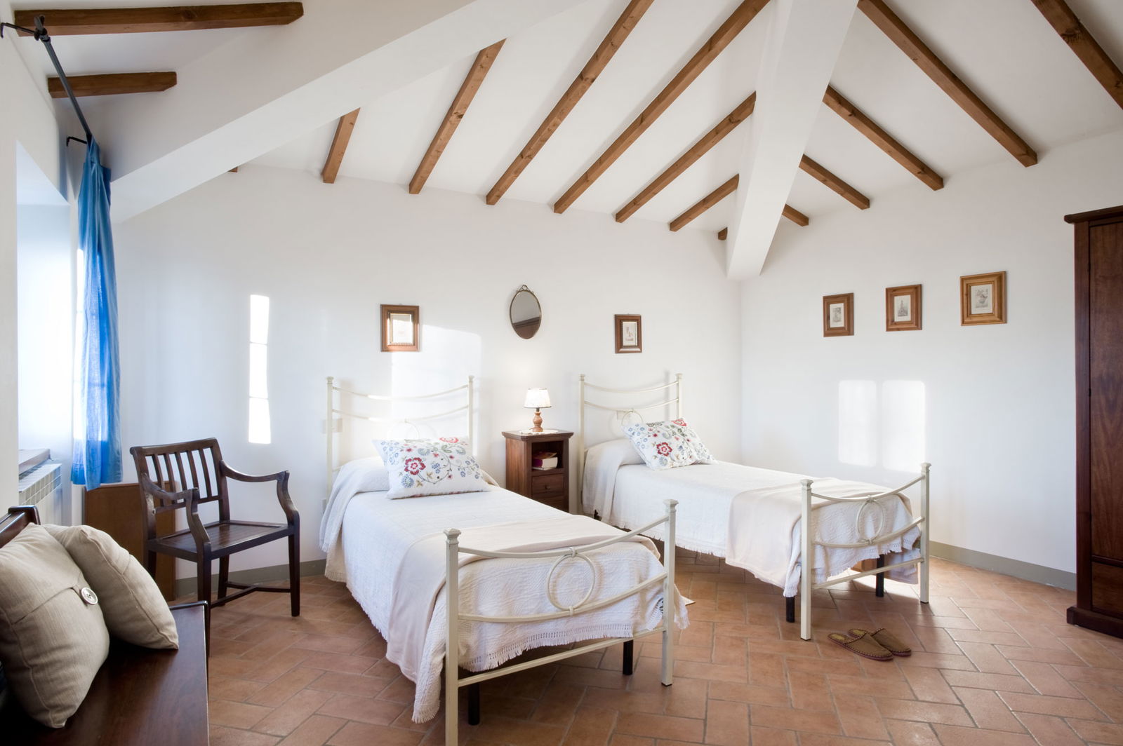 Twin bedroom at Agriturismo Incrociata